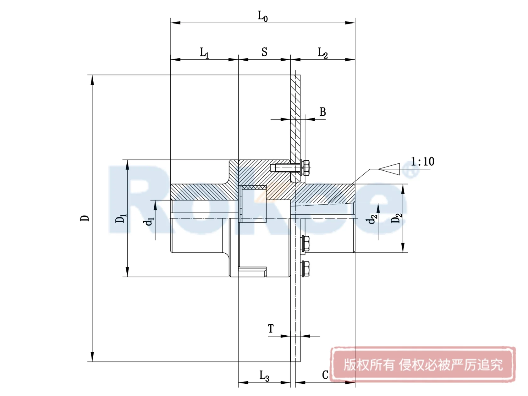 LMPK Plum Blossom Coupling With Brake Disc