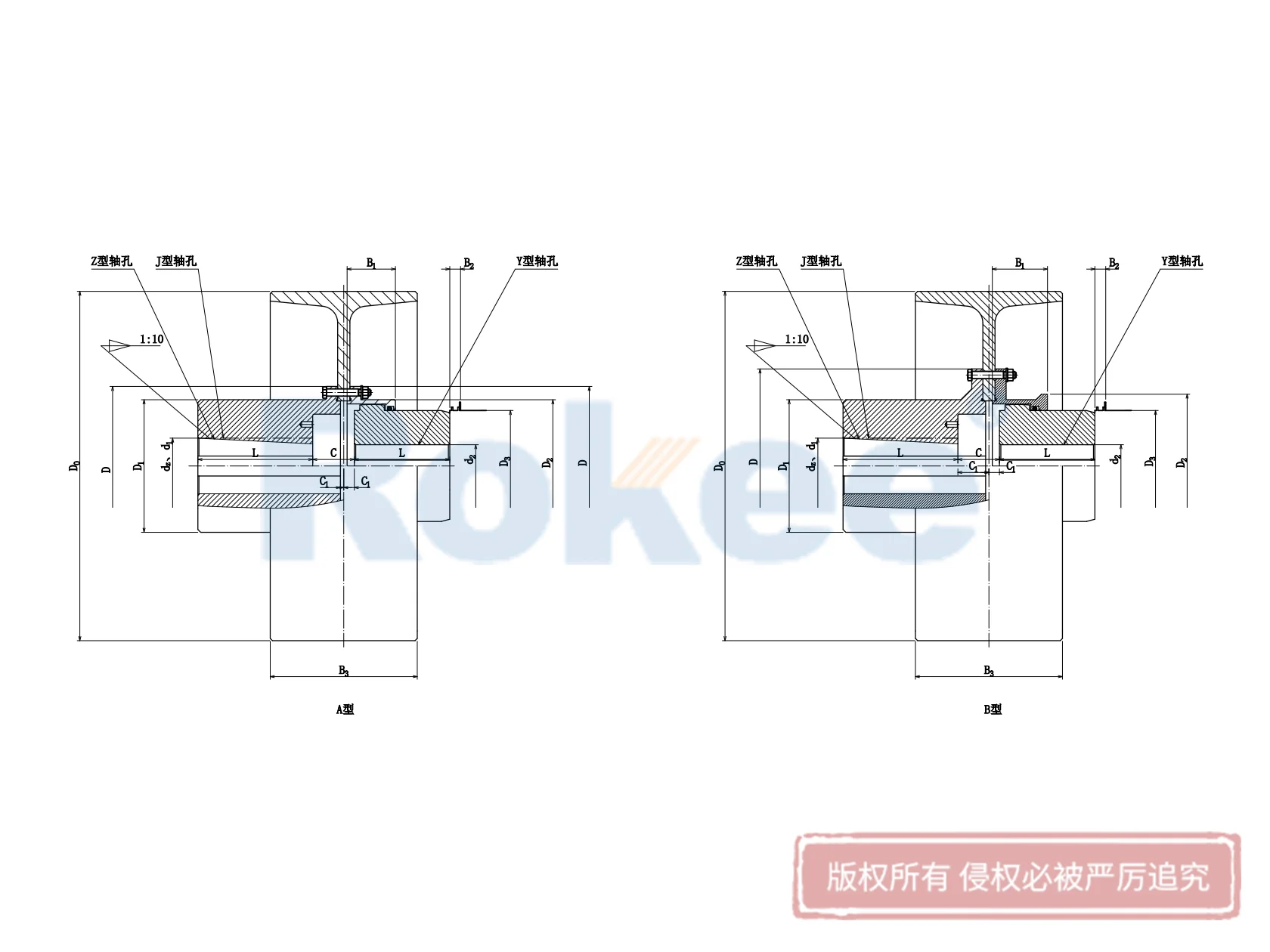 NGCLZ Curved-tooth Gear Coupling With Brake Wheel