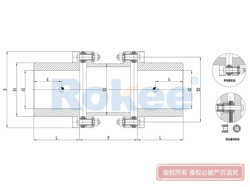 RLAD Standard Double Diaphragm Coupling