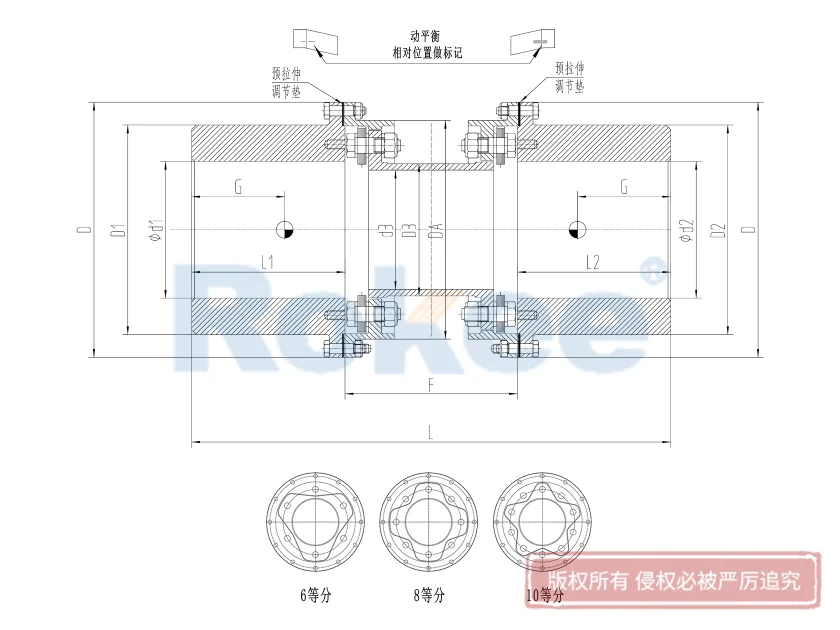 RLQU Improved Flange Quick Installation Diaphragm Coupling