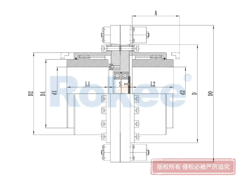 RODM Torsion Protection Curved-tooth Gear Coupling