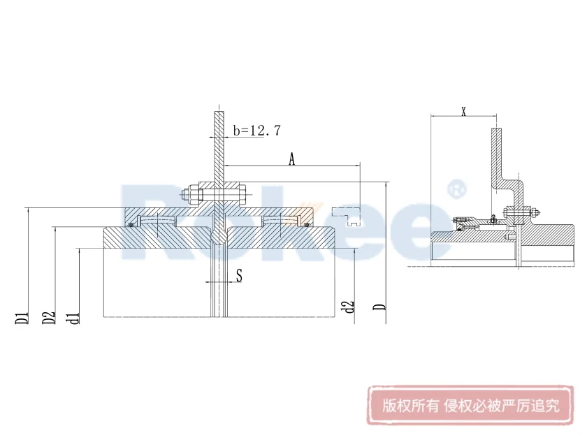 RODP Brake Disc Curved-tooth Gear Coupling