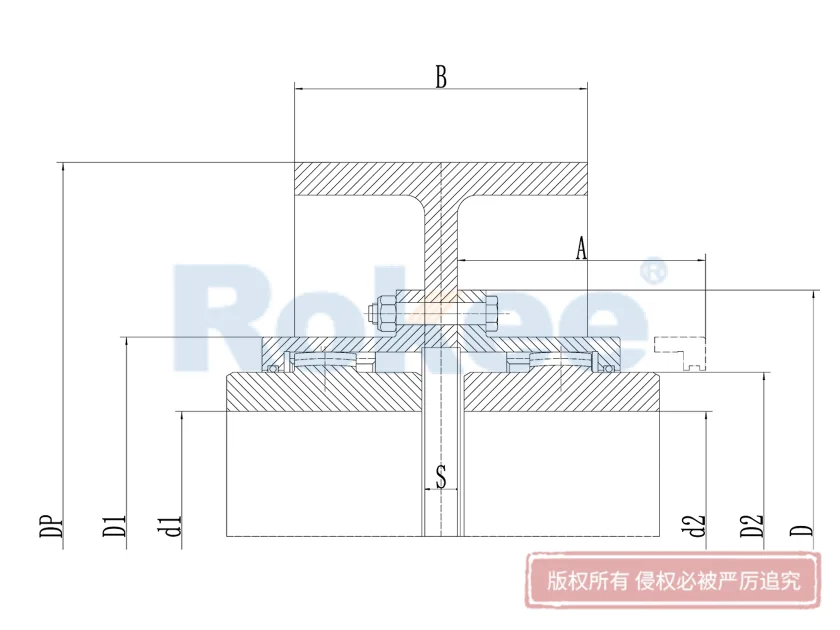 RODW Brake Wheel Curved-tooth Gear Coupling